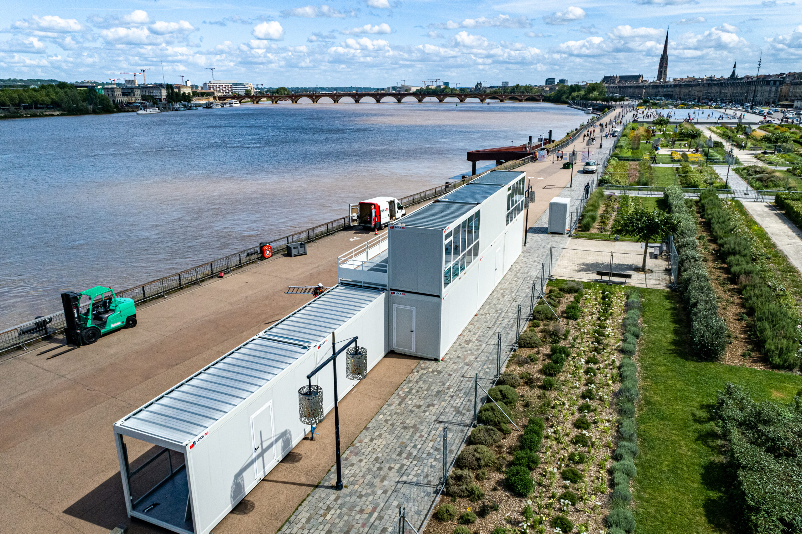 Bâtiment modulaire quais Bordeaux